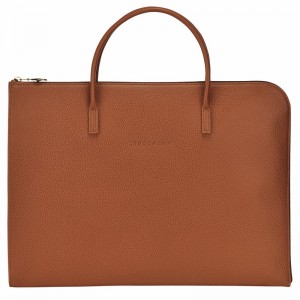 Aktówka Longchamp Le FOULONNÉ S Damskie Caramel Polska | L2115021121