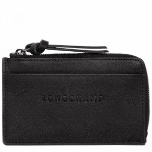 Etui na Karty Longchamp 3D Damskie Czarne Polska | 30034HCV001