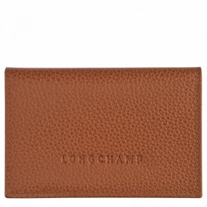 Etui na Karty Longchamp Le FOULONNÉ Damskie Caramel Polska | L3243021121