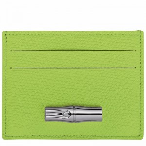 Etui na Karty Longchamp Le Roseau Damskie Zielone Polska | L3218HFP355