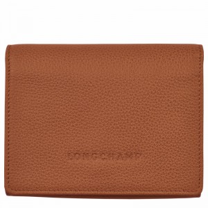 Portfele Longchamp Le FOULONNÉ Damskie Caramel Polska | 30021021121