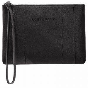 Pouches Longchamp 3D Damskie Czarne Polska | 30032HCV001