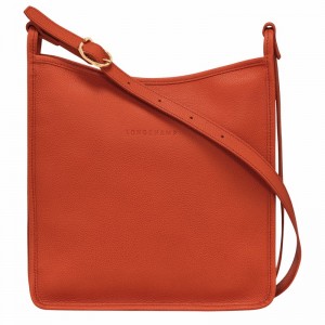 Torba Crossbody Longchamp Le FOULONNÉ M Damskie Pomarańczowe Polska | 10140021685