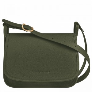 Torba Crossbody Longchamp Le FOULONNÉ M Damskie Khaki Polska | 10135021892