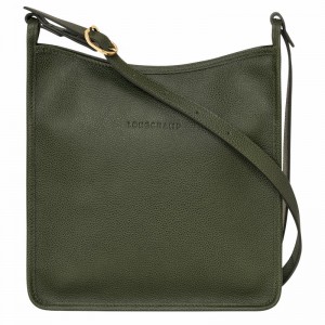 Torba Crossbody Longchamp Le FOULONNÉ M Damskie Khaki Polska | 10140021892