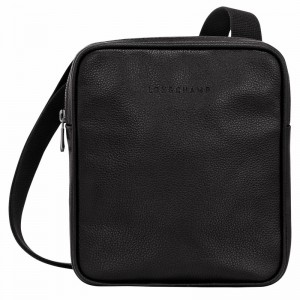 Torba Crossbody Longchamp Le FOULONNÉ XS Męskie Czarne Polska | L1712021047-