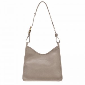 Torba Hobo Longchamp Le FOULONNÉ M Damskie Szare Polska | 10155021P55