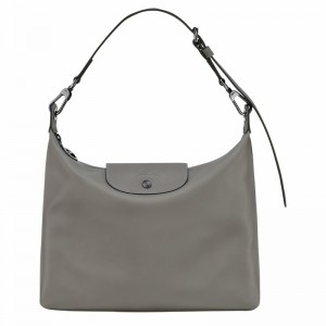 Torba Hobo Longchamp Le Pliage Xtra M Damskie Szare Polska | 10189987P55