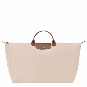 Torby Podróżne Longchamp Le Pliage Original M Męskie Białe Polska | L1625089P71-