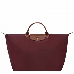 Torby Podróżne Longchamp Le Pliage Original S Męskie Bordowe Polska | L1624089P87-