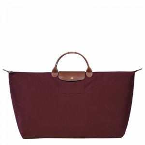 Torby Podróżne Longchamp Le Pliage Original M Męskie Bordowe Polska | L1625089P87-