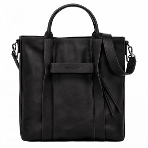 Torby Tote Longchamp 3D L Damskie Czarne Polska | 20052HCV001