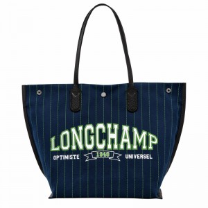 Torby Tote Longchamp Essential Damskie Granatowe Polska | 10090HFD006