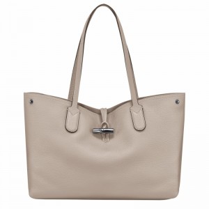 Torby Tote Longchamp Le Roseau Essential L Damskie Szare Polska | L2686968266