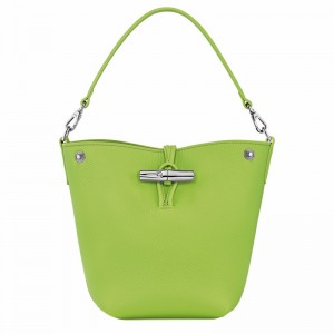 Torebka Bucket Bag Longchamp Le Roseau XS Damskie Zielone Polska | 10279HFP355