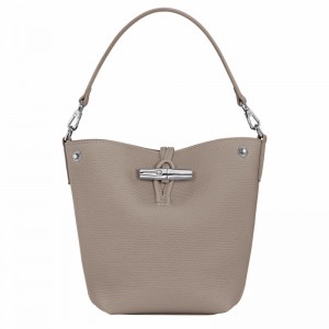 Torebka Bucket Bag Longchamp Le Roseau XS Damskie Szare Polska | 10279HFP266