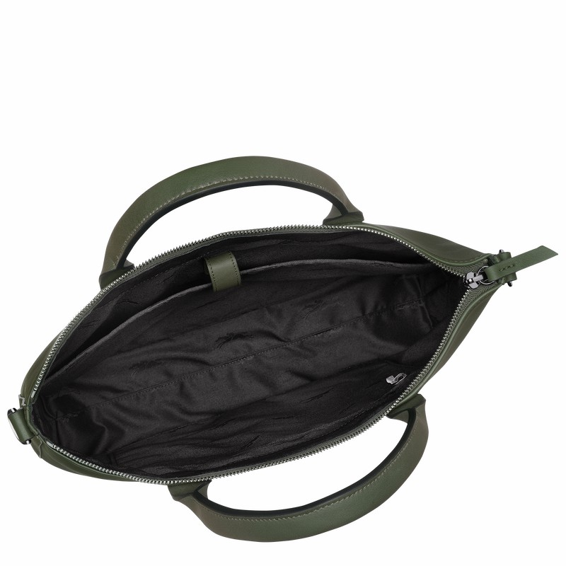 Aktówka Longchamp 3D Damskie Khaki Polska | 10237HCV292