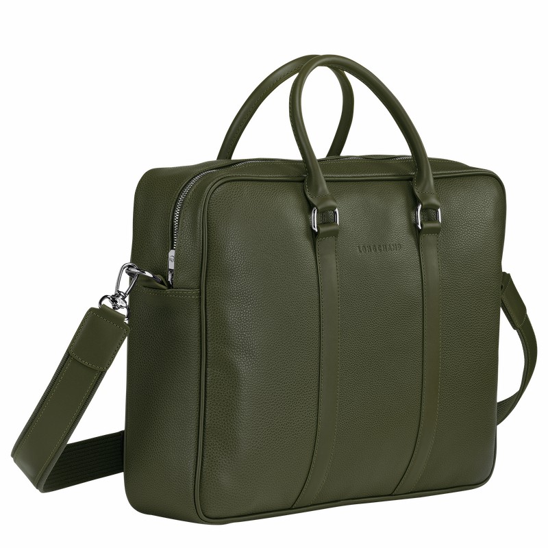 Aktówka Longchamp Le FOULONNÉ M Damskie Khaki Polska | L2123021A23