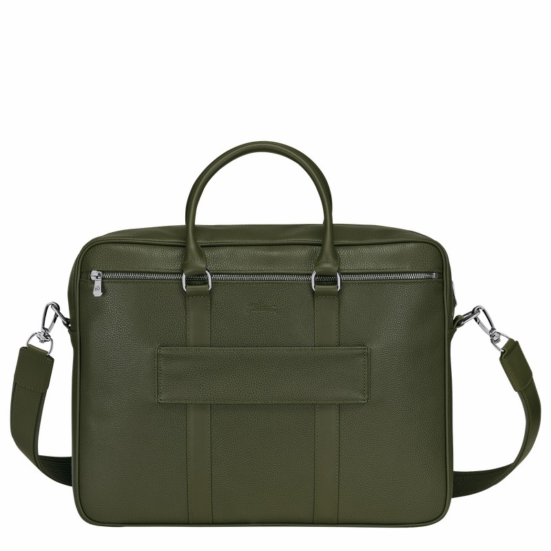 Aktówka Longchamp Le FOULONNÉ M Damskie Khaki Polska | L2123021A23