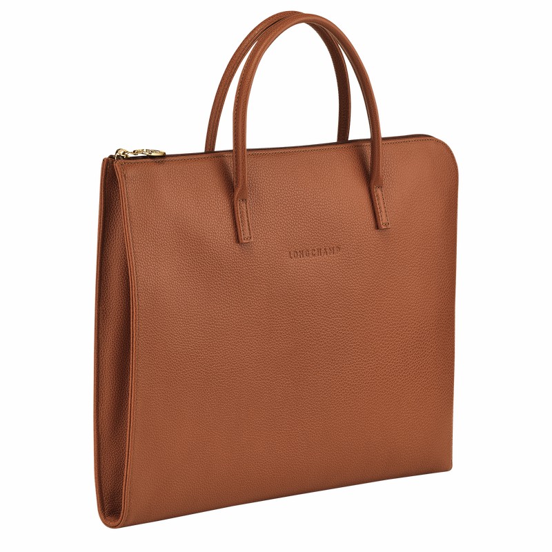 Aktówka Longchamp Le FOULONNÉ S Damskie Caramel Polska | L2115021121