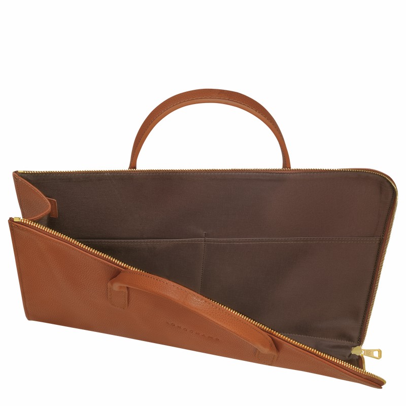 Aktówka Longchamp Le FOULONNÉ S Damskie Caramel Polska | L2115021121