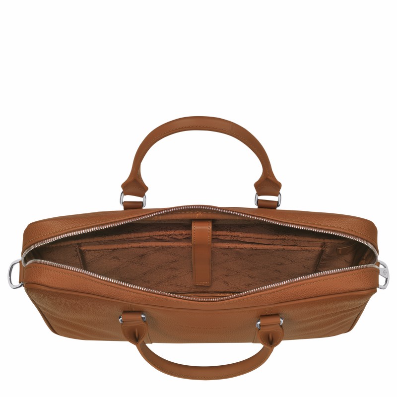 Aktówka Longchamp Le FOULONNÉ XS Damskie Caramel Polska | L2121021F72