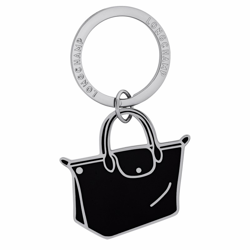 Breloczki Longchamp Le Pliage Damskie Czarne Polska | 36070MET001