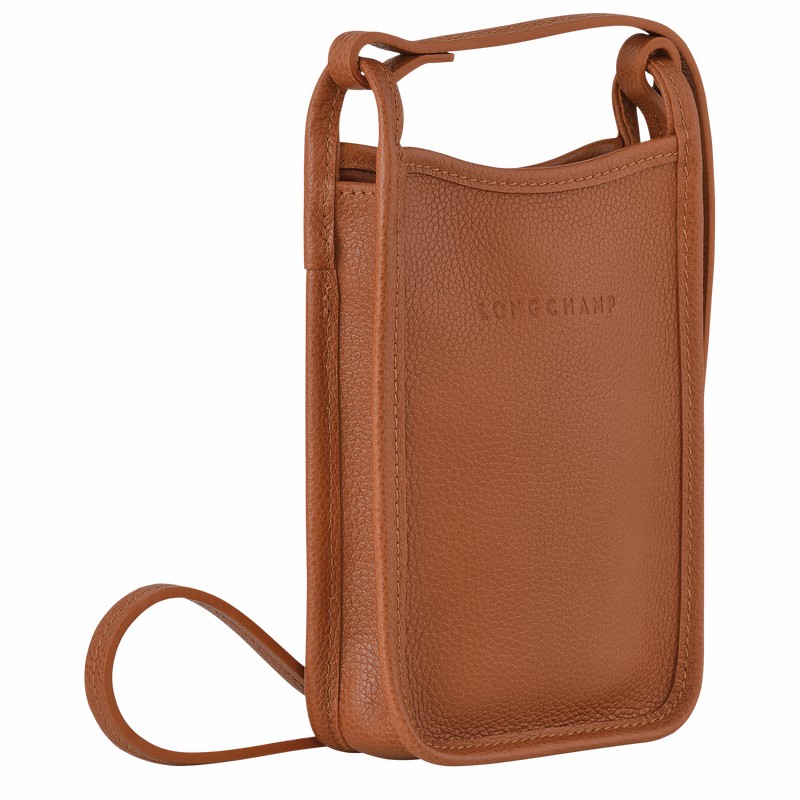 Etui Longchamp Le FOULONNÉ Damskie Caramel Polska | 34200021121