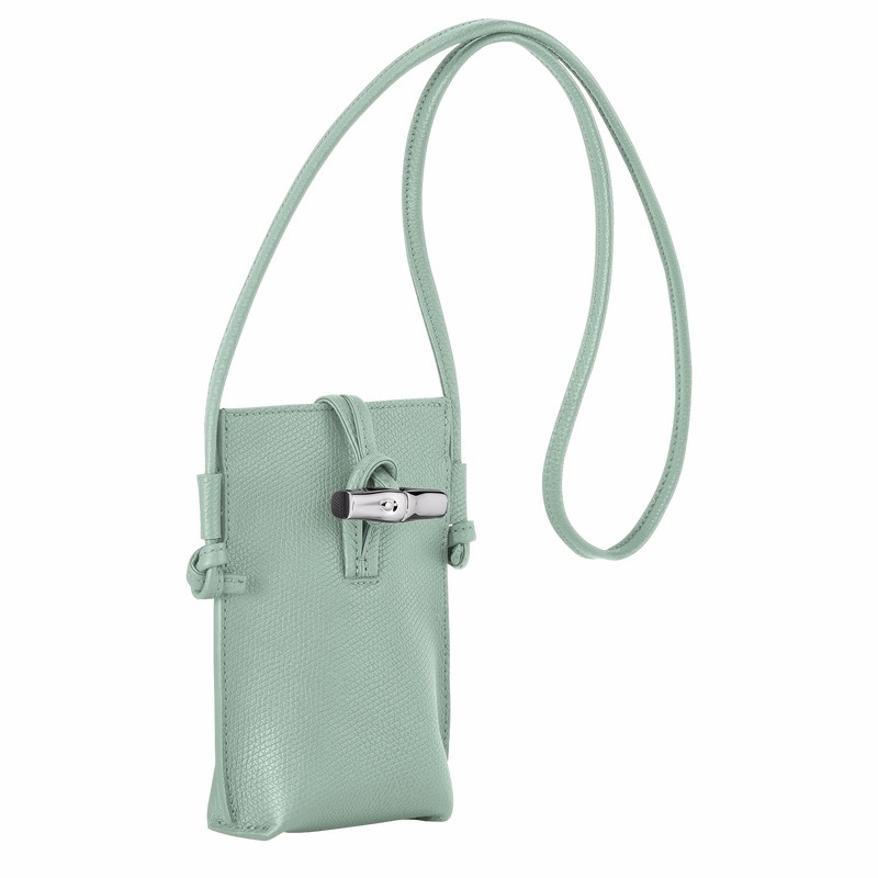 Etui Longchamp Le Roseau Damskie Celadon Polska | 34180HFP282