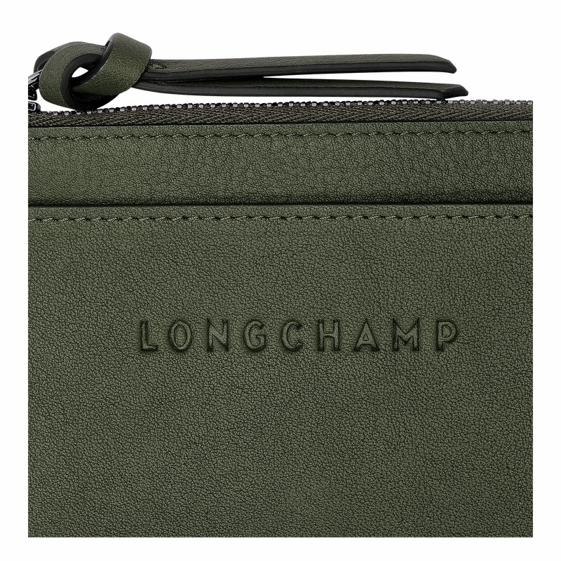 Etui na Karty Longchamp 3D Damskie Khaki Polska | 30034HCV292