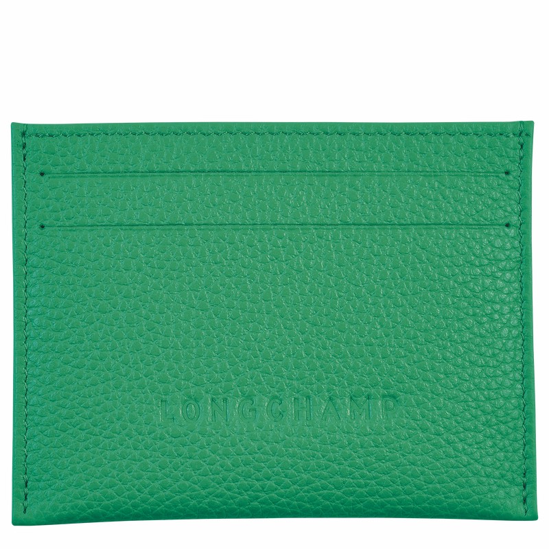 Etui na Karty Longchamp Le FOULONNÉ Damskie Zielone Polska | L3218021129