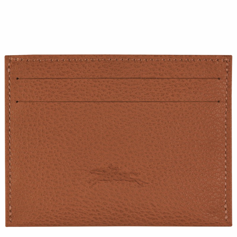 Etui na Karty Longchamp Le FOULONNÉ Damskie Caramel Polska | L3218021121