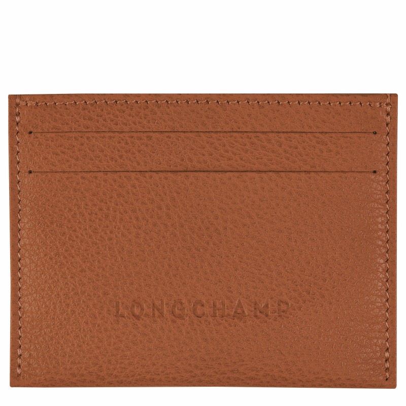 Etui na Karty Longchamp Le FOULONNÉ Damskie Caramel Polska | L3218021121