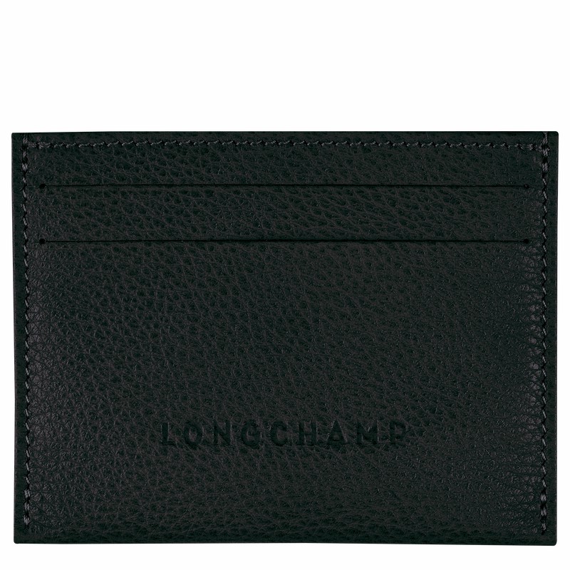 Etui na Karty Longchamp Le FOULONNÉ Damskie Czarne Polska | L3218021001