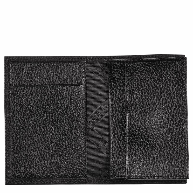 Etui na Karty Longchamp Le FOULONNÉ Damskie Czarne Polska | L3243021001