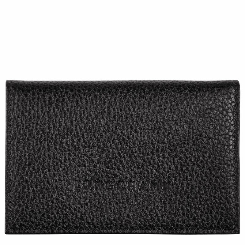 Etui na Karty Longchamp Le FOULONNÉ Damskie Czarne Polska | L3243021001