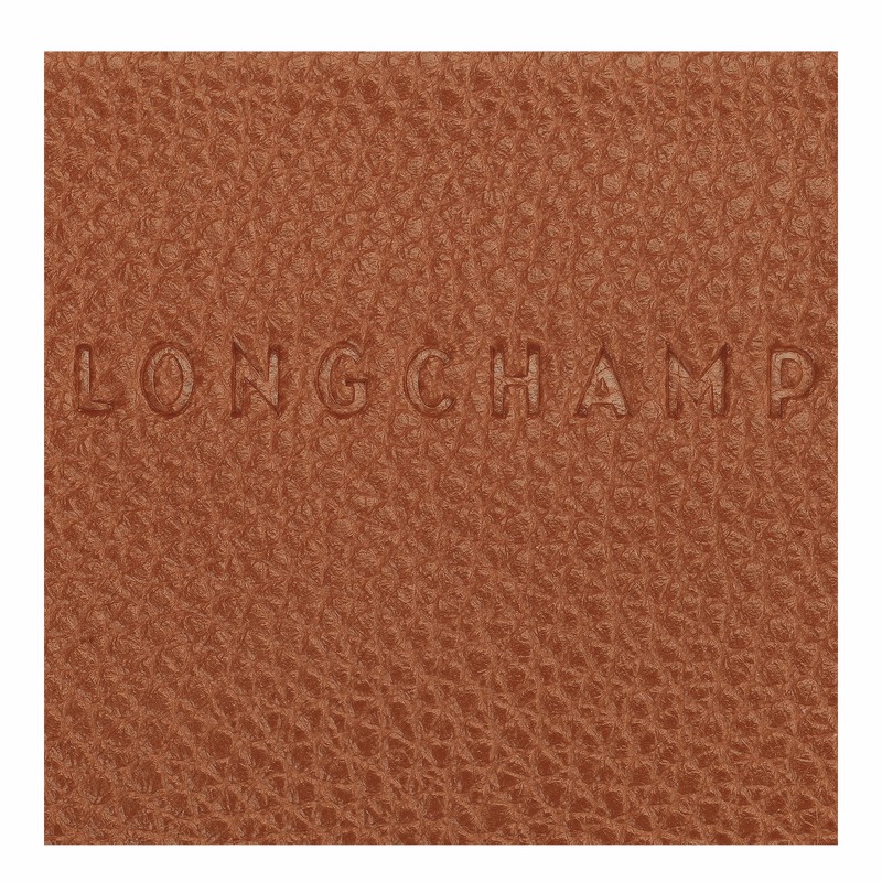 Etui na Karty Longchamp Le FOULONNÉ Damskie Caramel Polska | 30036021121