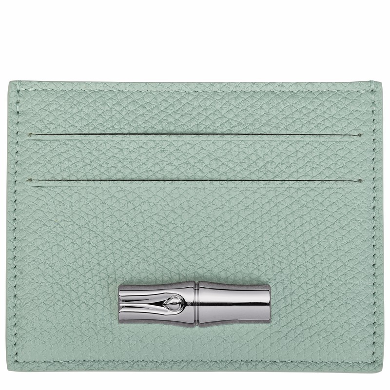 Etui na Karty Longchamp Le Roseau Damskie Celadon Polska | L3218HFP282