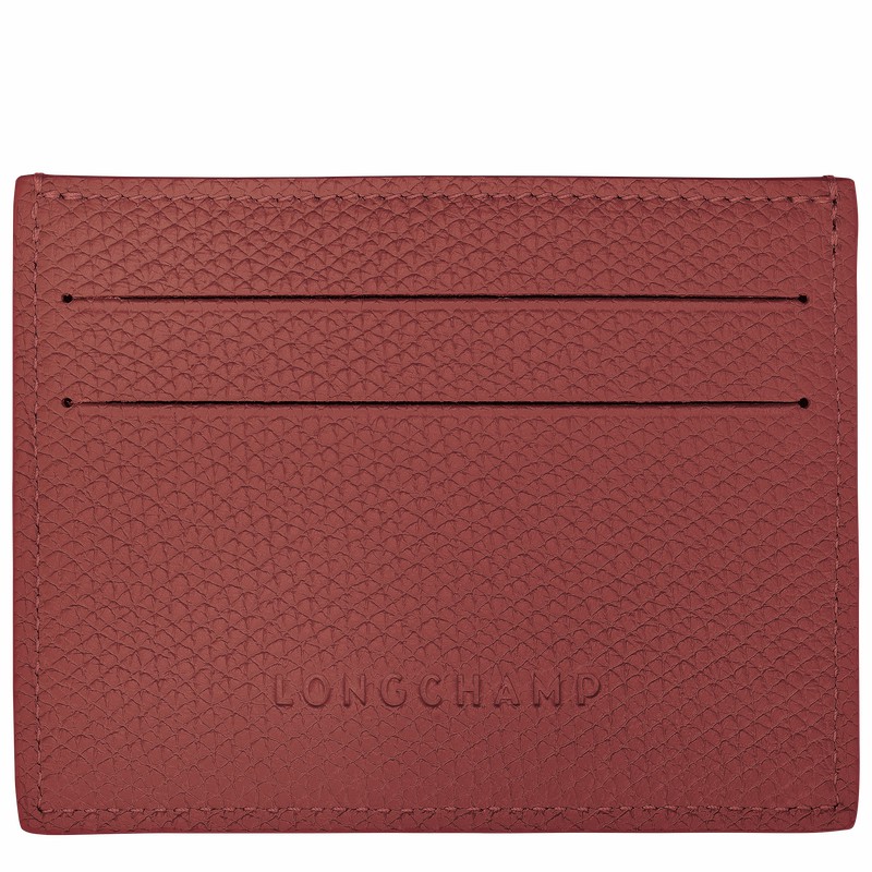 Etui na Karty Longchamp Le Roseau Damskie Brązowe Polska | L3218HFP404