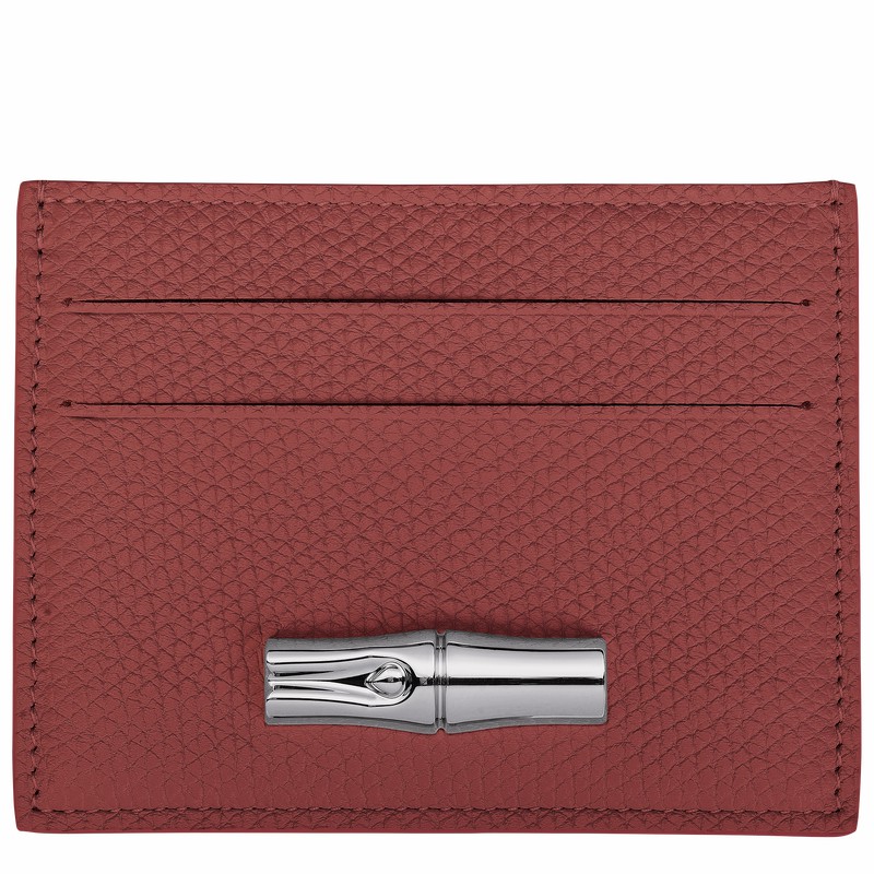 Etui na Karty Longchamp Le Roseau Damskie Brązowe Polska | L3218HFP404