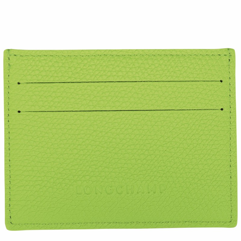 Etui na Karty Longchamp Le Roseau Damskie Zielone Polska | L3218HFP355