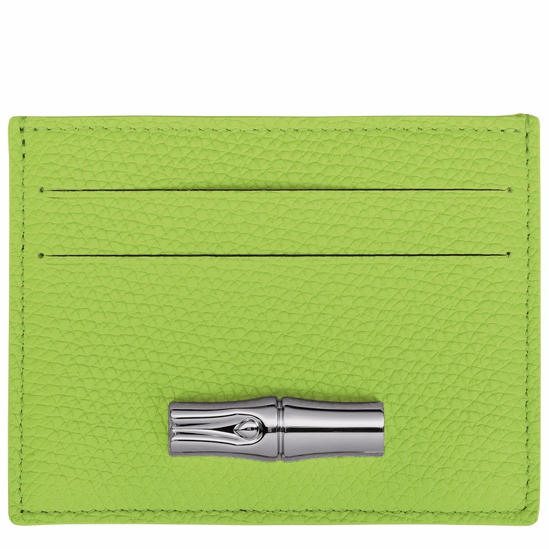 Etui na Karty Longchamp Le Roseau Damskie Zielone Polska | L3218HFP355