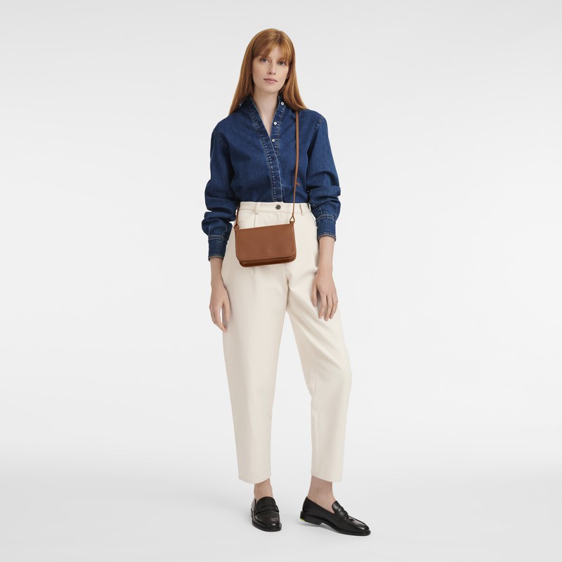 Kopertówka Longchamp Le FOULONNÉ XS Damskie Caramel Polska | 10133021121