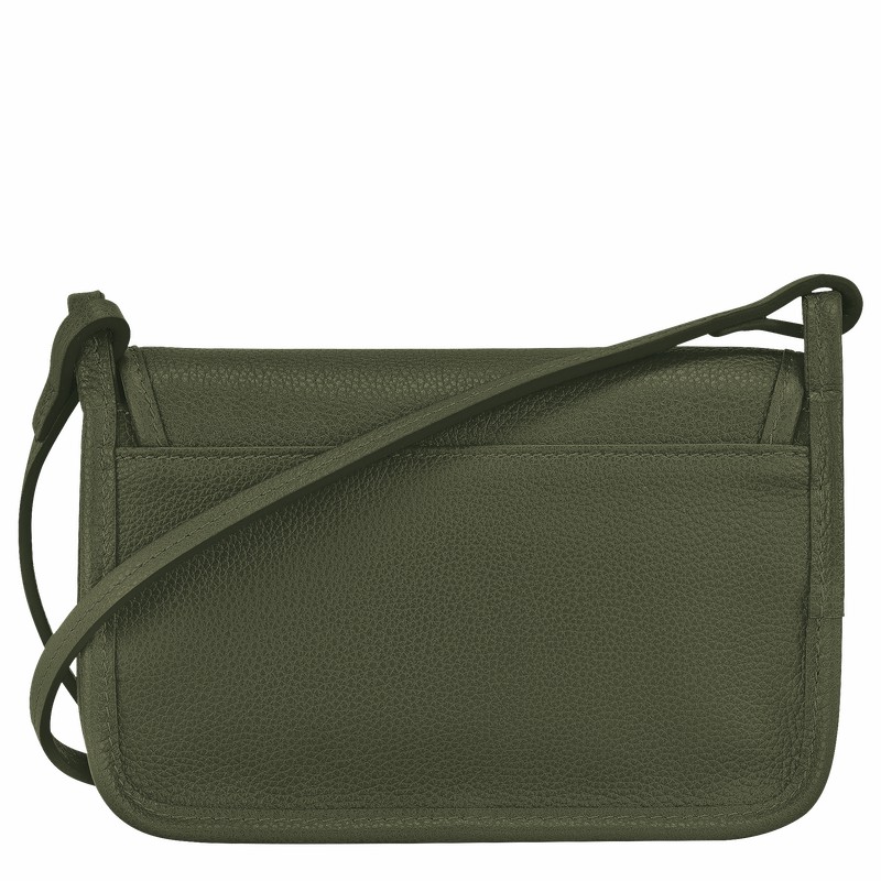 Kopertówka Longchamp Le FOULONNÉ XS Damskie Khaki Polska | 10133021892