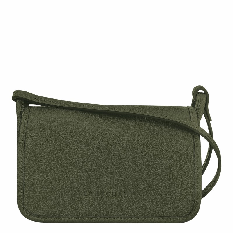 Kopertówka Longchamp Le FOULONNÉ XS Damskie Khaki Polska | 10133021892