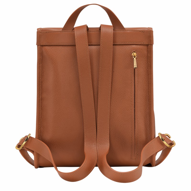 Plecaki Longchamp Le FOULONNÉ Damskie Caramel Polska | 10195021121