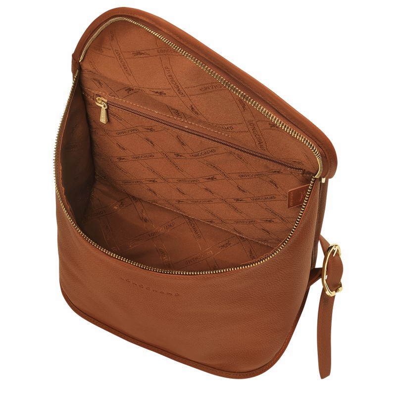 Plecaki Longchamp Le FOULONNÉ Damskie Caramel Polska | 10195021121