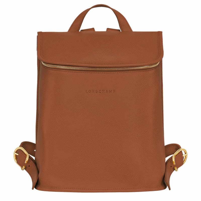 Plecaki Longchamp Le FOULONNÉ Damskie Caramel Polska | 10195021121