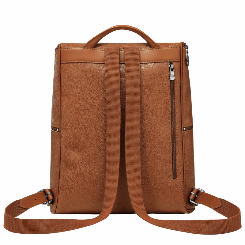 Plecaki Longchamp Le FOULONNÉ Męskie Caramel Polska | L1617021F72-