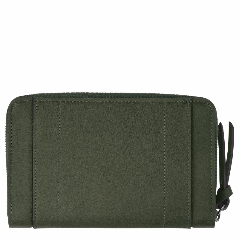 Portfele Longchamp 3D Damskie Khaki Polska | L3622HCV292